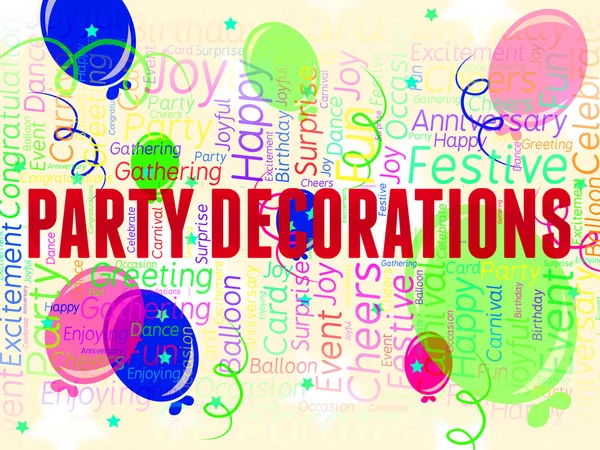 Decorações de festa Representa festas divertidas e decorativas — Fotografia de Stock