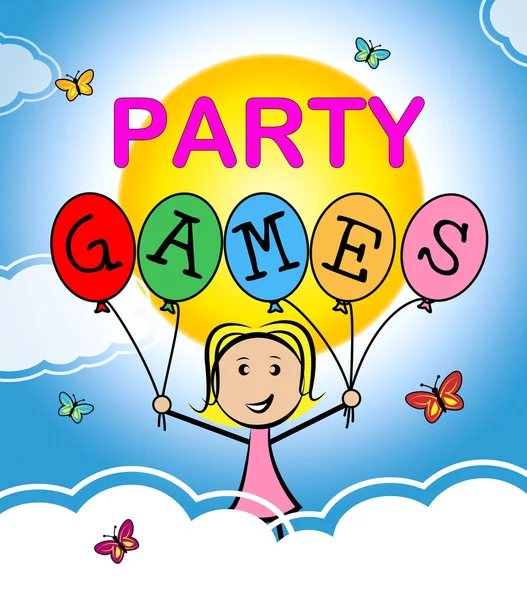 Partyspiele zeigen Spielzeit und Feiern — Stockfoto