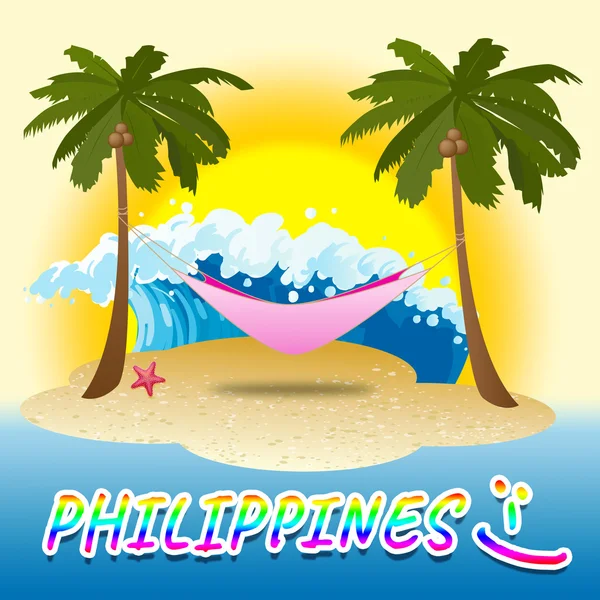 Philippines Holiday Shows Summer Time And Beach — Stock Photo, Image