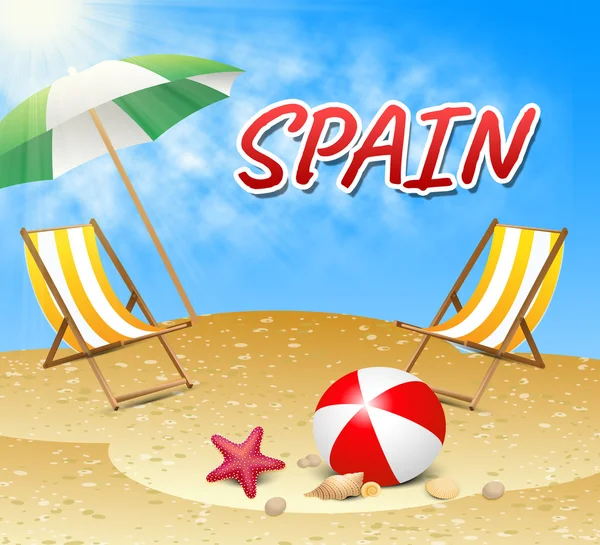 Spain Vacations Represents Hot Sunshine And Seaside — Stock Photo, Image