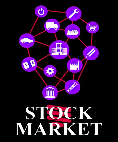 Mercado de Valores Muestra Operaciones de Capitalismo y Mercado —  Fotos de Stock