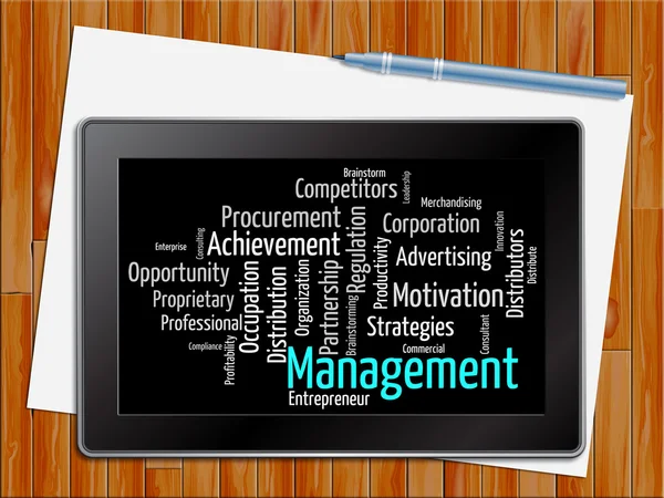 Management Word Indicates Directors Wordcloud And Administration — Stock Photo, Image