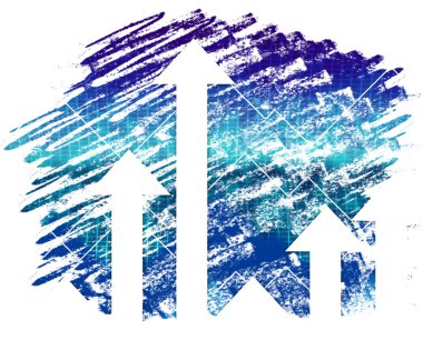 Oklar anlamına gelir artış ve Spik arka plan