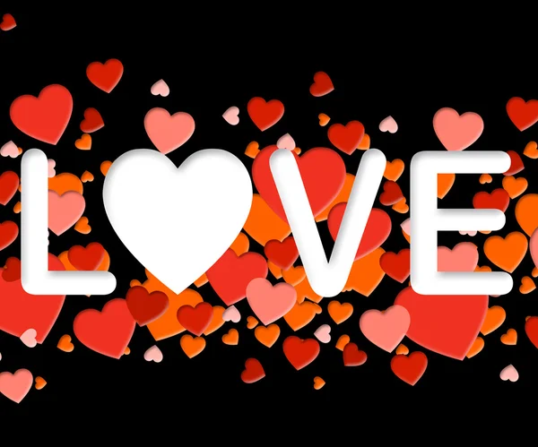 Älskar ordet betyder kärlek medkännande och förkärlek — Stockfoto