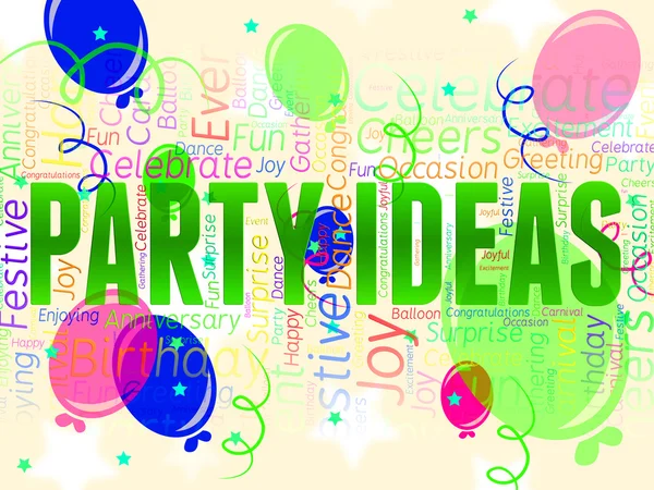 Party Ideas Indicates Decide Innovations And Celebrating — Stock Photo, Image