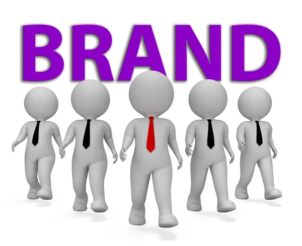 Brand Businessmen Indicates Company Identity 3d Rendering — Stock Photo, Image