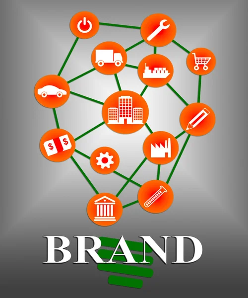 Marka simgeleri gösterir şirket kimlik ve markalı — Stok fotoğraf