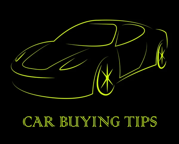 Car Buying Tips Shows Hints Advice And Ideas — Stock Photo, Image