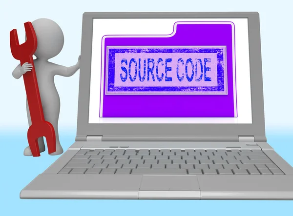 Código-fonte Indica Software de Programação de Renderização 3d — Fotografia de Stock