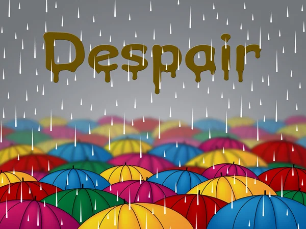 La miseria de la desesperación representa la depresión y la angustia sin esperanza — Foto de Stock