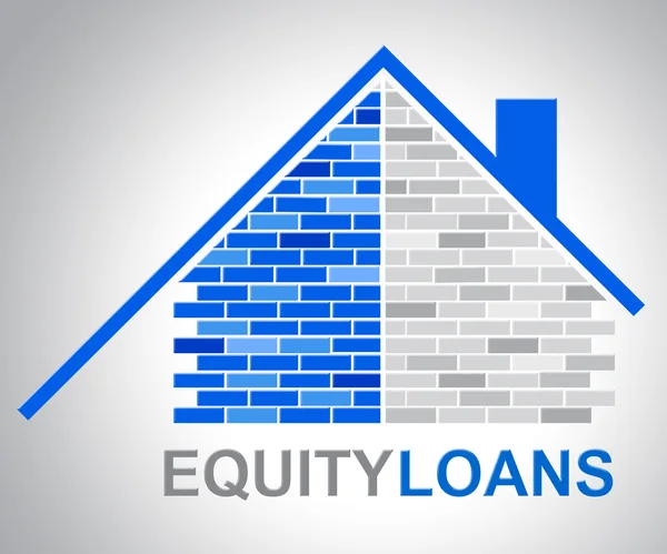 Equity leningen Shows huis Bank lening financiering — Stockfoto