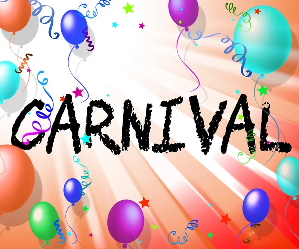 Karnawał Party Celebration balonów oznacza a Festiwal — Zdjęcie stockowe