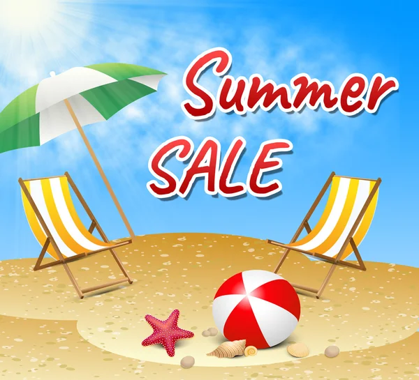 Summer Sale Retail Offer Seaside Discount Promotion — Stock Photo, Image