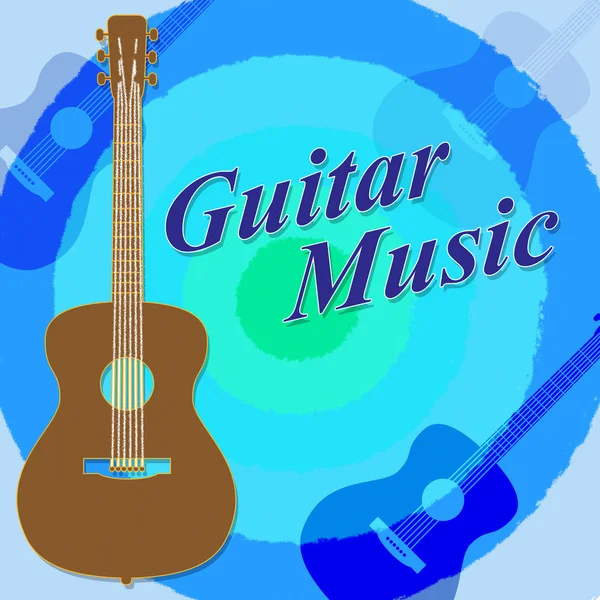 Gitar müzik akustik gitarist Rock müzisyeni gösterir — Stok fotoğraf