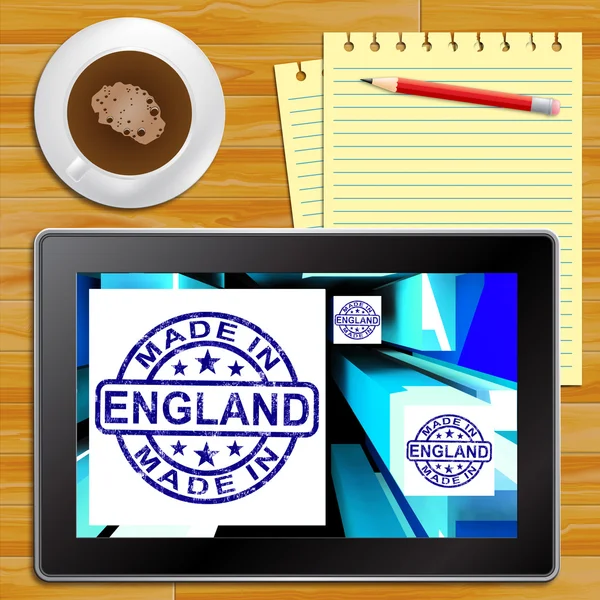 Made in england produkte english manufacturing 3d illustration — Stockfoto