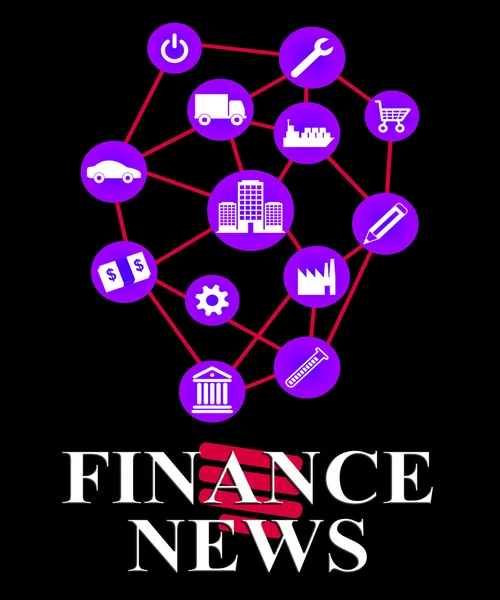Financiën Shows geld nieuws en informatie — Stockfoto