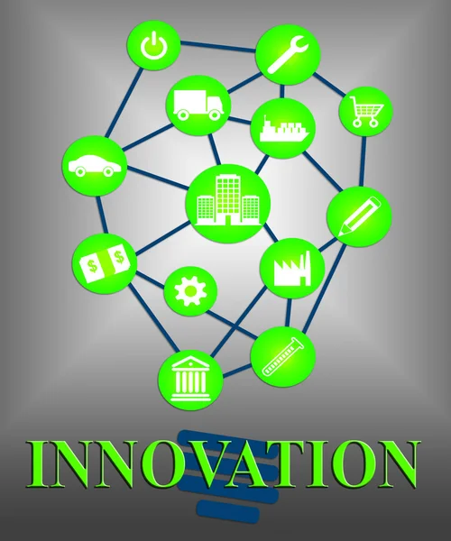 Innovation glödlampa visar omvandling genombrott och idéer — Stockfoto