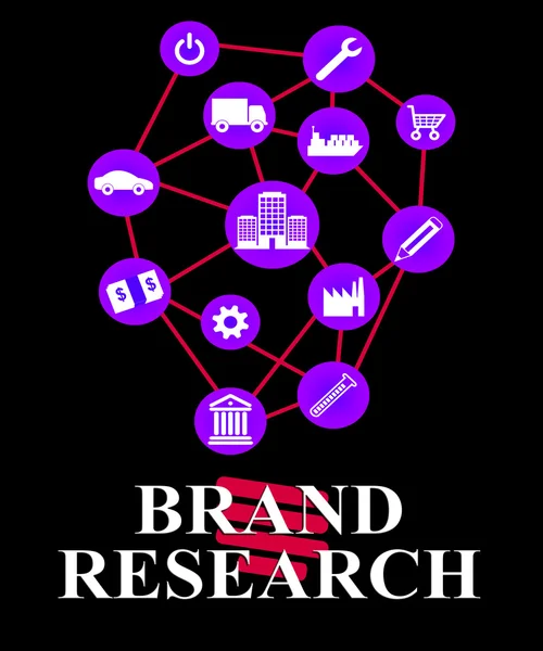 Merk onderzoek toont aan bedrijf identiteit studie en analyse — Stockfoto