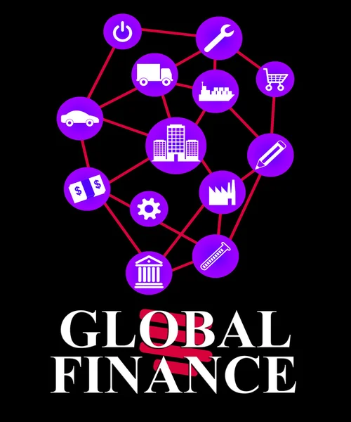 グローバルな金融手段世界商業・収益 — ストック写真