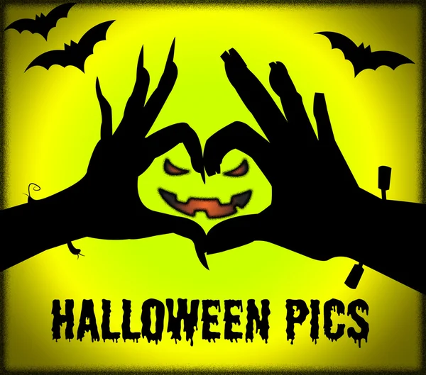 Halloween bilder visar kusliga bilder eller bilder — Stockfoto