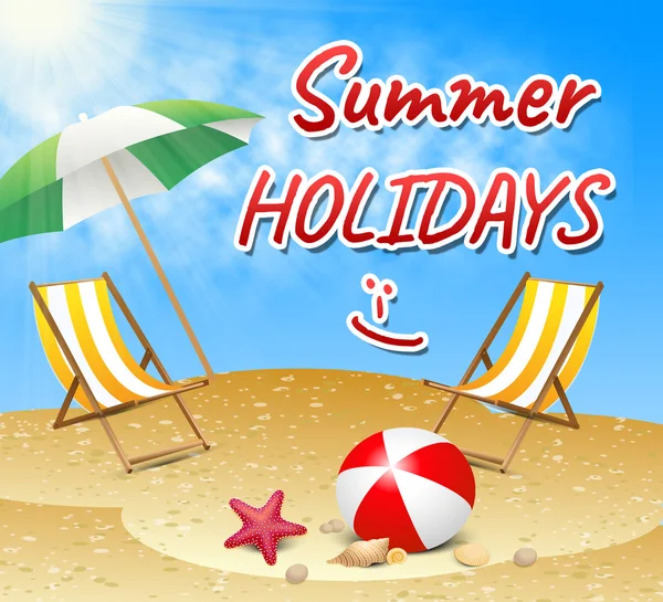 Summer Holidays Represents Holiday Getaway And Break — Stock Photo, Image