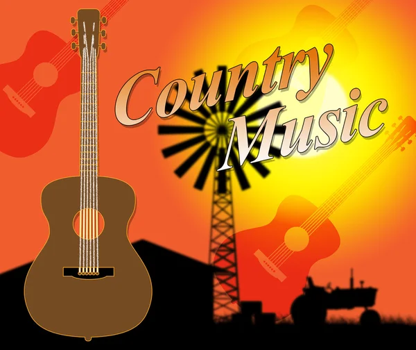 Country müzik halk şarkı veya parça gösterir — Stok fotoğraf