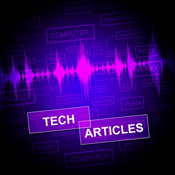 Tech Articles Means Technology Publication And Journalism — Stock Photo, Image