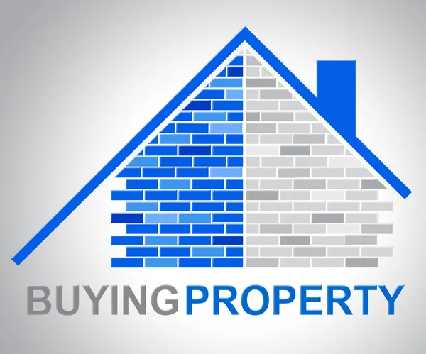 Buying Property Means Real Estate Property Purchases — Stock Photo, Image