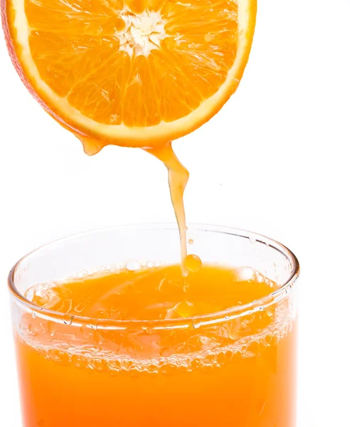 Healthy Orange Drink Represents Freshly Squeezed Juice And Citrus — Stock Photo, Image