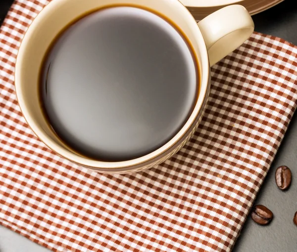 Schwarze Kaffeepause zeigt Pausengetränk und Café — Stockfoto