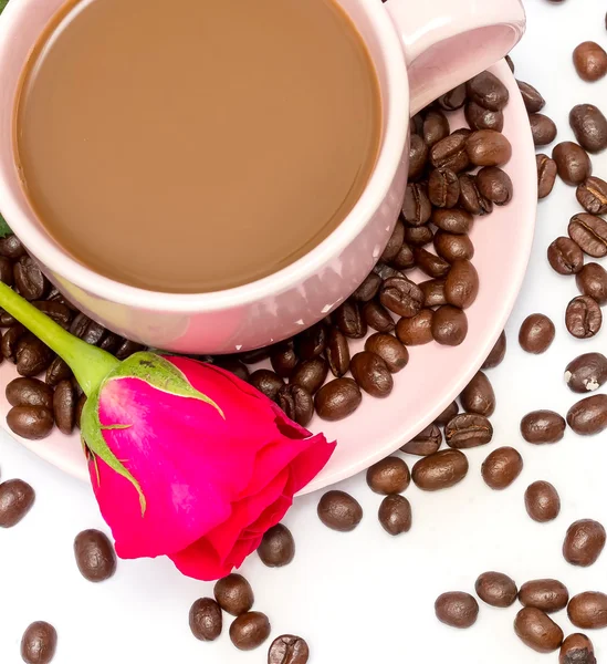 Bebida de café fresco representa la taza de café y delicioso —  Fotos de Stock