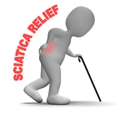 Sciatica Relief Means Spinal Pain Easing 3d Rendering clipart