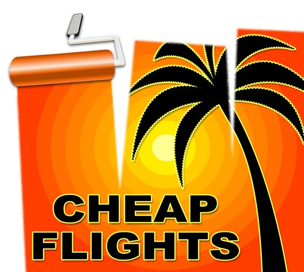 Voos baratos Representa tarifas aéreas promocionais de baixo custo — Fotografia de Stock