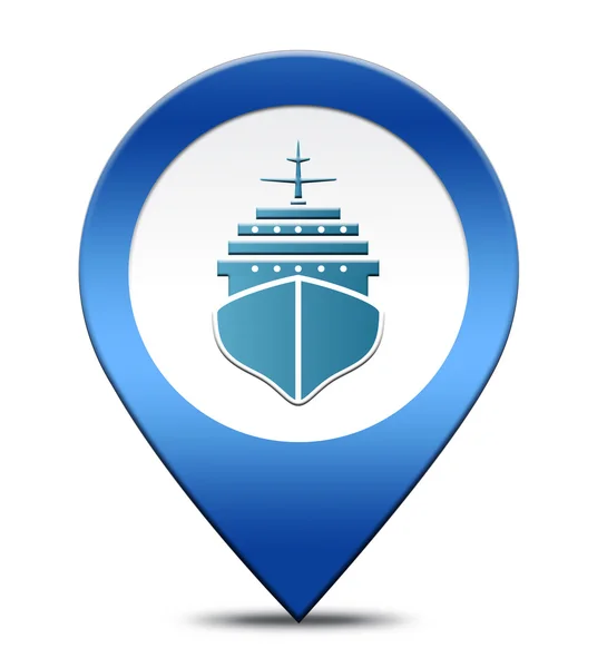 Port Location Represents Cruise Liner And Harbor — Stock Photo, Image
