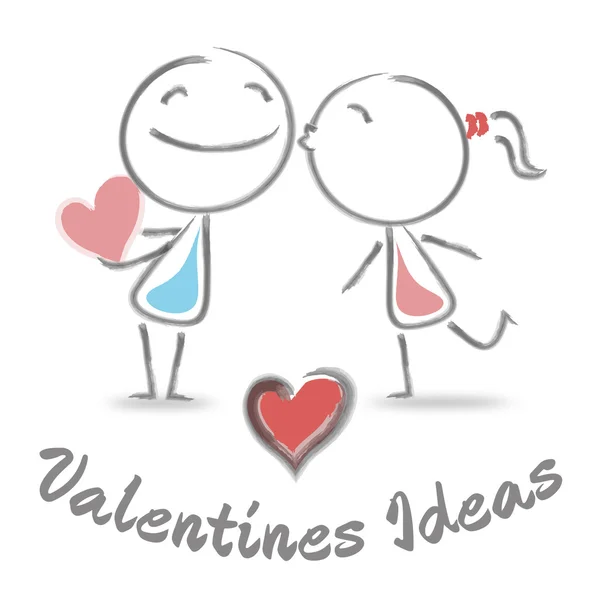 Valentines Ideas Means Romantic Plans And Celebration — Stock Photo, Image