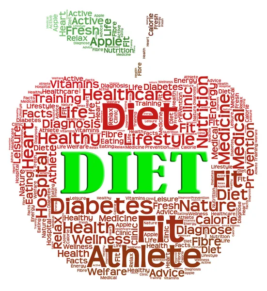 Diet Apple Shows Lose Weight And Sliming — Stock Photo, Image