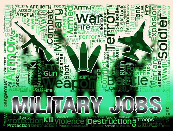 Military Jobs Shows Army Hiring And Employment — Stock Photo, Image