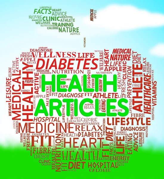 Health Articles Indicates Medicine Editorials And Magazines — Stock Photo, Image