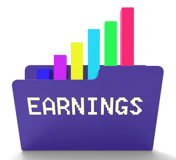 Earnings Chart Means Business Graph 3d Rendering — Stock Photo, Image