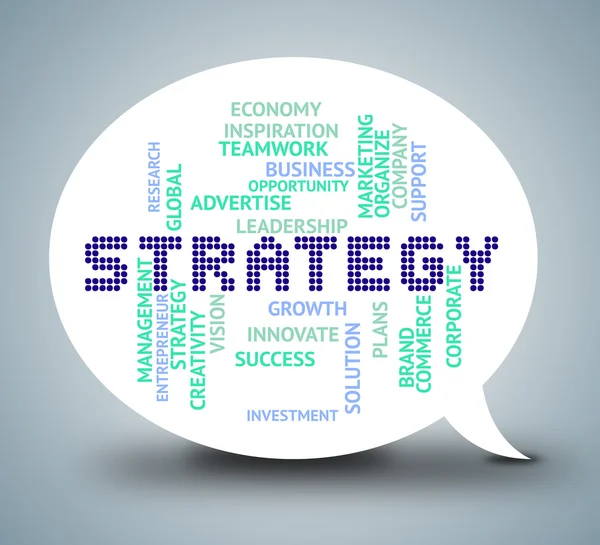 Strategy Bubble Means Strategies Plan And Planning — Stock Photo, Image