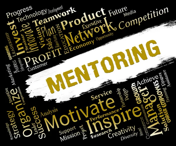 Parole di mentoring Mostra Consigliere Consigliere e consulente — Foto Stock