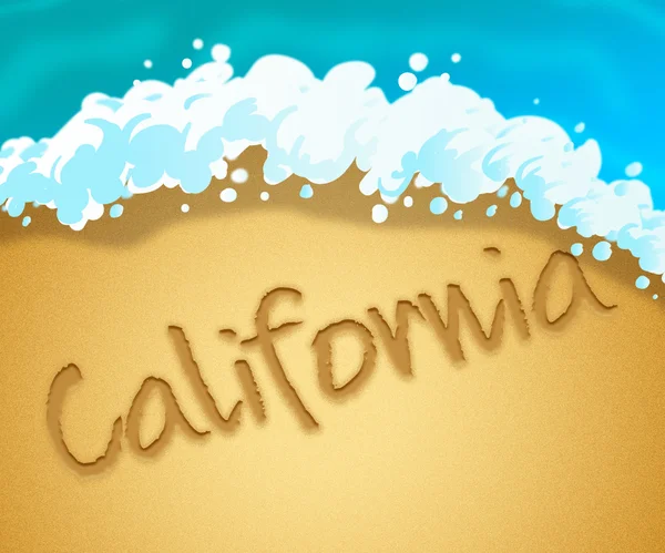 California Holiday Beach Getaway-Amerika azt jelenti — Stock Fotó