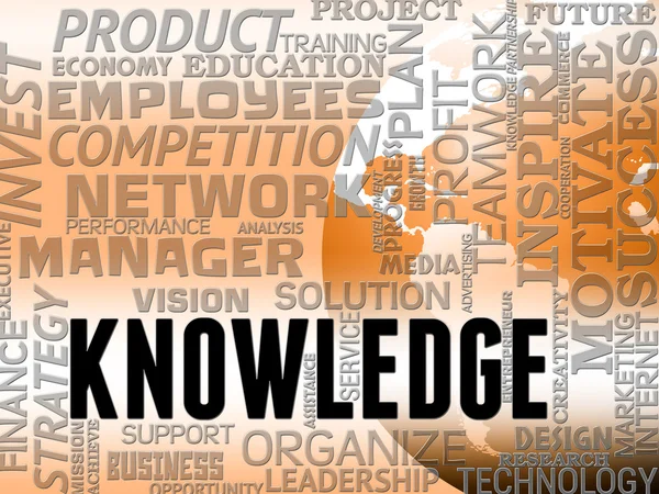 Knowledge Words Show Know How And Wisdom — Stock Photo, Image