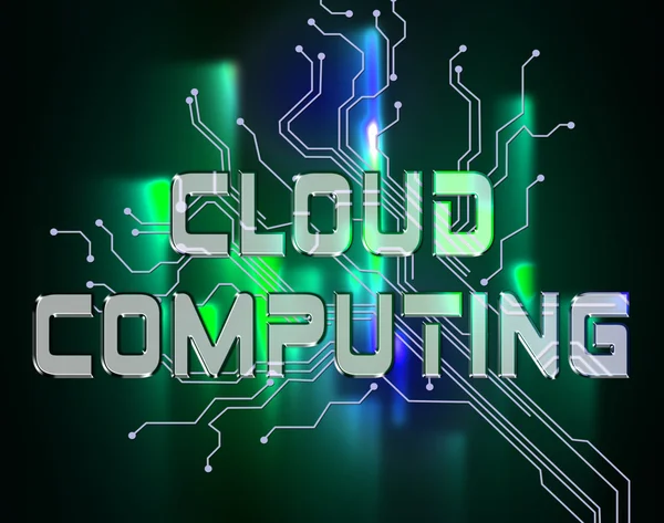 Cloud Computing Represents Online Data And Storage — Stock Photo, Image