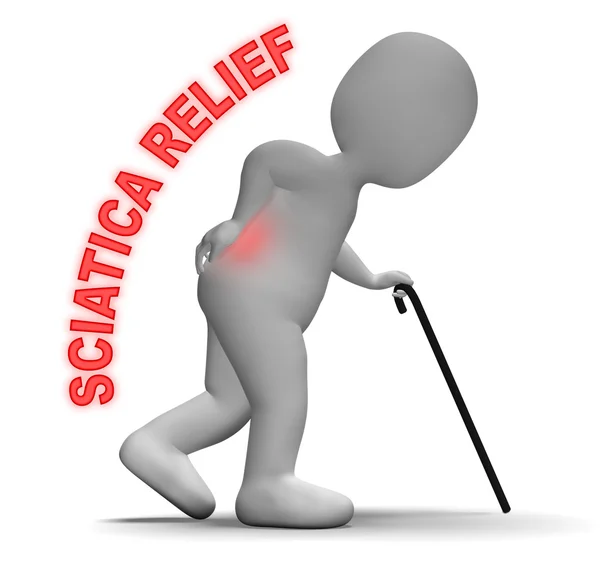 Sciatica Relief Means Spinal Pain Easing 3d Rendering — Stock Photo, Image