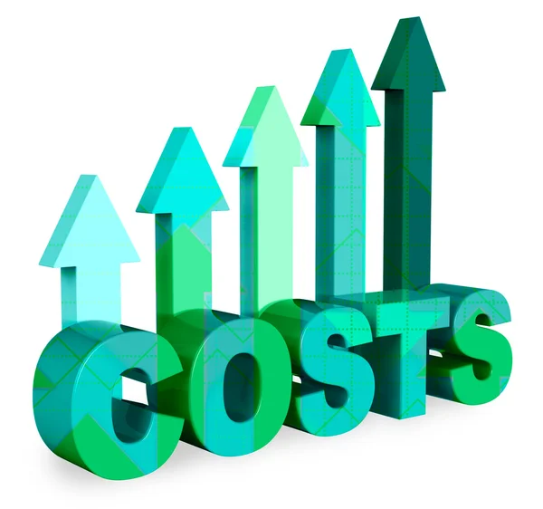 Flechas de costos Indica Pagos Presupuestarios 3d Rendering —  Fotos de Stock