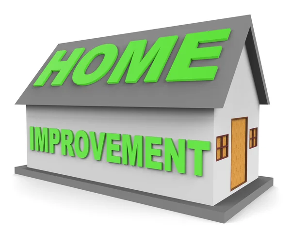 Home Miglioramento Indica la proprietà Ristrutturazione 3d Rendering — Foto Stock