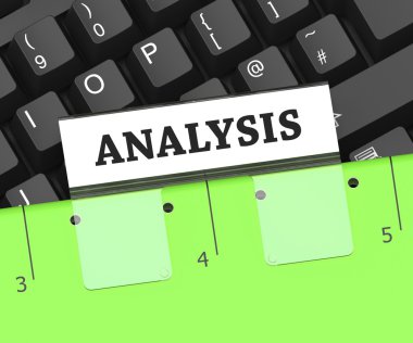 Dosya verilerini Analytics gösterir analiz 3d render