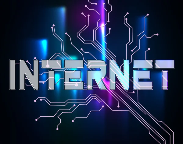 Internet Word Means Online Connection And Website — Stock Photo, Image