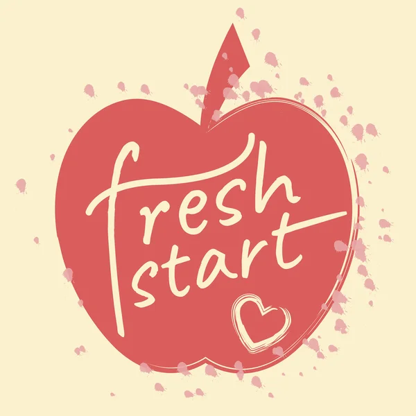 Fresh Start Apple Means Beginnings Future And Rejuvenating — Stock Photo, Image